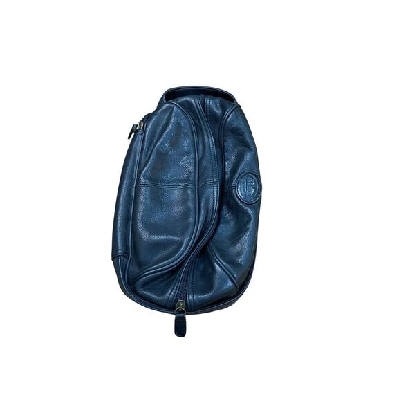 Fossil Black Leather toiletry bag travel - Picture 3 of 3